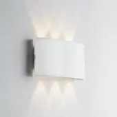 In.tec® LED-wandlamp buiten Betle, wit / opaal, Aluminium, Modern, LED wandlamp buiten