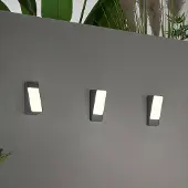 In.tec® LED-wandlamp buiten Coupe, zwart, Aluminium, Modern, LED wandlamp buiten