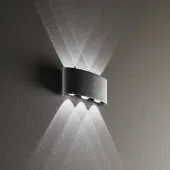 In.tec® LED-wandlamp buiten Betle, zwart, Aluminium, Modern, LED wandlamp buiten