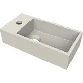 Arcqua Fontein flair 36x18x9 cm met kraangat links mat zand