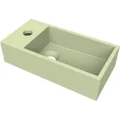 Arcqua Fontein flair 36x18x9 cm met kraangat links mat pastel groen