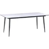 Beliani SOVARETO - Tuintafel - Donkergrijs - HPL/Aluminium