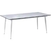 Beliani TOLENTINO - Tuintafel - Wit/Lichtgrijs - HPL/Aluminium