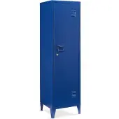 En.casa Lockerkast Kurikka metaal 137x38x38 cm blauw []
