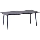 Beliani SOVARETO - Tuintafel - Donkergrijs/Grijs - HPL/Aluminium