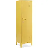En.casa Lockerkast Kurikka metaal 137x38x38 cm geel []