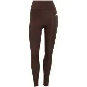 Adidas Sportbroek 'Optime Power Essentials' donkerbruin / wit