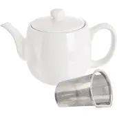 Orion MONA Serie - Porseleinen Theepot - 700ml - Met Zaparzacz - Wit