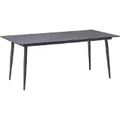 Beliani SOVARETO - Tuintafel - Donkergrijs/Donkergrijs - HPL/Aluminium