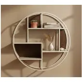MySons Wandrek Tobago rond mangohout 80x80x14 cm - walnoot