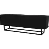 En.casa Tv-meubel Nolven kort frame 125x32x47 cm zwart []