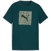 Puma Kinder T-shirt Graphic Box Tee B Groen - 128