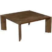 Sweeek - Vierkante salontafel in massief hout 80cm - reva