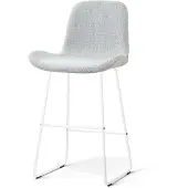 Nolon Nino-Fé barkruk grijs melange - wit onderstel - 75 cm