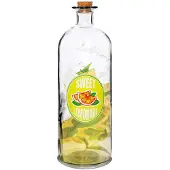 By Lille Vilde - Fles glas met dop kurk 1000ml