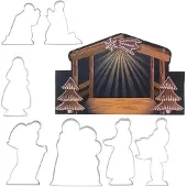 Orion Koekjesvormpjes Kerststal - 7 Delige Set Roestvrij Staal