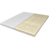 Tuur - Original Topper 140x200 - 100% Natuurlatex Matras Topper - Tweepersoons Topmatras - Matrastopper - Toppermatras - 7 Ergonomische Comfortzones - 8 cm Hoog - 1 topper: 2 zijdes