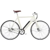 Qivelo Retro – Wit – Elektrische Fiets – Lichtgewicht 15kg – 504Wh intube accu – Riemaandrijving