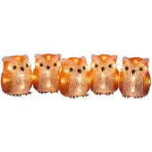 Konstsmide Kerst uil met verlichting | Warm wit | 40 lampjes | 5 stuks |
