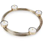 Home Styling Collection Waxinelichthouder Goud 28,5 X 28,5 X 3,5 Cm