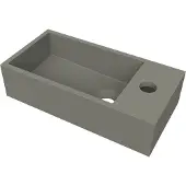Arcqua Fontein flair 36x18x9 cm met kraangat rechts mat beton