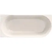 Xenz Zara L 180x80x60 hoekbad crème light mat incl. sleuf overloop. Afvoer crème light mat