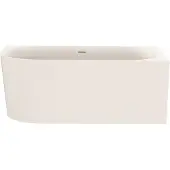 Xenz Zara XS R 155x80 hoekbad crème light mat incl. sleuf overloop. Afvoer crème light mat