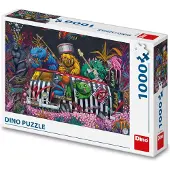 Dino Bikes legpuzzel Monster Tour - 1000 stukjes puzzel speelgoed.
