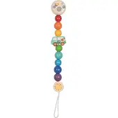 Goki Fopspeenketting - Flower Power Van - L21cm - Hout