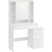 Vasagle Kaptafel met LED verlichting modern wolk wit