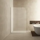 Mueller Curvello afgeronde glaswand 120x200cm met helder glas anti-kalk