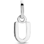The Jewelry Collection Zilver Gerhodineerde Hanger letter U 1333761