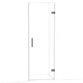 Maxaro Diamond Douchedeur | 70 cm Zwart metaal Helder glas Draaideur