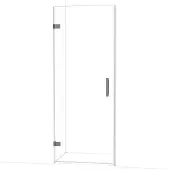 Maxaro Diamond Douchedeur | 80 cm Zwart metaal Helder glas Draaideur