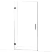 Maxaro Diamond Douchedeur | 100 cm Zwart metaal Helder glas Draaideur