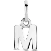 The Jewelry Collection Zilver Gerhodineerde Hanger letter M 1333753