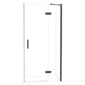 Maxaro Diamond Douchedeur | 100 cm Zwart chroom Helder glas Draaideur