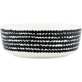 Marimekko Siirtolapuutarha Kom 40 Cl Zwart / Wit - Serveerkommen Steengoed Black - 075531-190