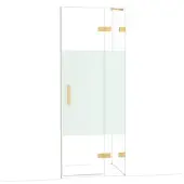 Maxaro Diamond Douchedeur | 80 cm Goud Helder met matte strook Draaideur