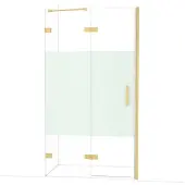 Maxaro Diamond Douchedeur | 110 cm Goud Helder met matte strook Draaideur
