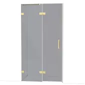 Maxaro Diamond Douchedeur | 110 cm Lichtgoud Rookglas Draaideur