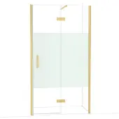 Maxaro Diamond Douchedeur | 110 cm Goud Helder met matte strook Draaideur
