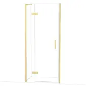 Maxaro Diamond Douchedeur | 90 cm Lichtgoud Helder glas Draaideur