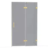 Maxaro Diamond Douchedeur | 120 cm Goud Rookglas Draaideur