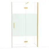 Maxaro Diamond Douchedeur | 120 cm Goud Helder met matte strook Draaideur