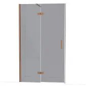 Maxaro Diamond Douchedeur | 120 cm Koper Rookglas Draaideur