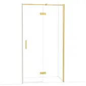 Maxaro Diamond Douchedeur | 110 cm Goud Helder glas Draaideur