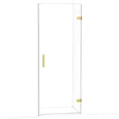 Maxaro Diamond Douchedeur | 80 cm Goud Helder glas Draaideur