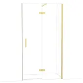 Maxaro Diamond Douchedeur | 110 cm Lichtgoud Helder glas Draaideur