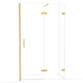 Maxaro Diamond Douchedeur | 120 cm Goud Helder glas Draaideur